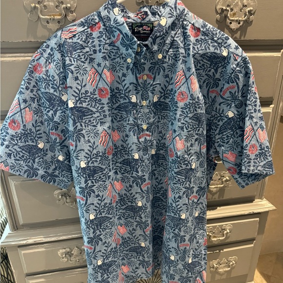 REYN SPOONER Summer Commemorative 2023 RED, WHITE & BLUE. SIZE: XL - Picture 2 of 6